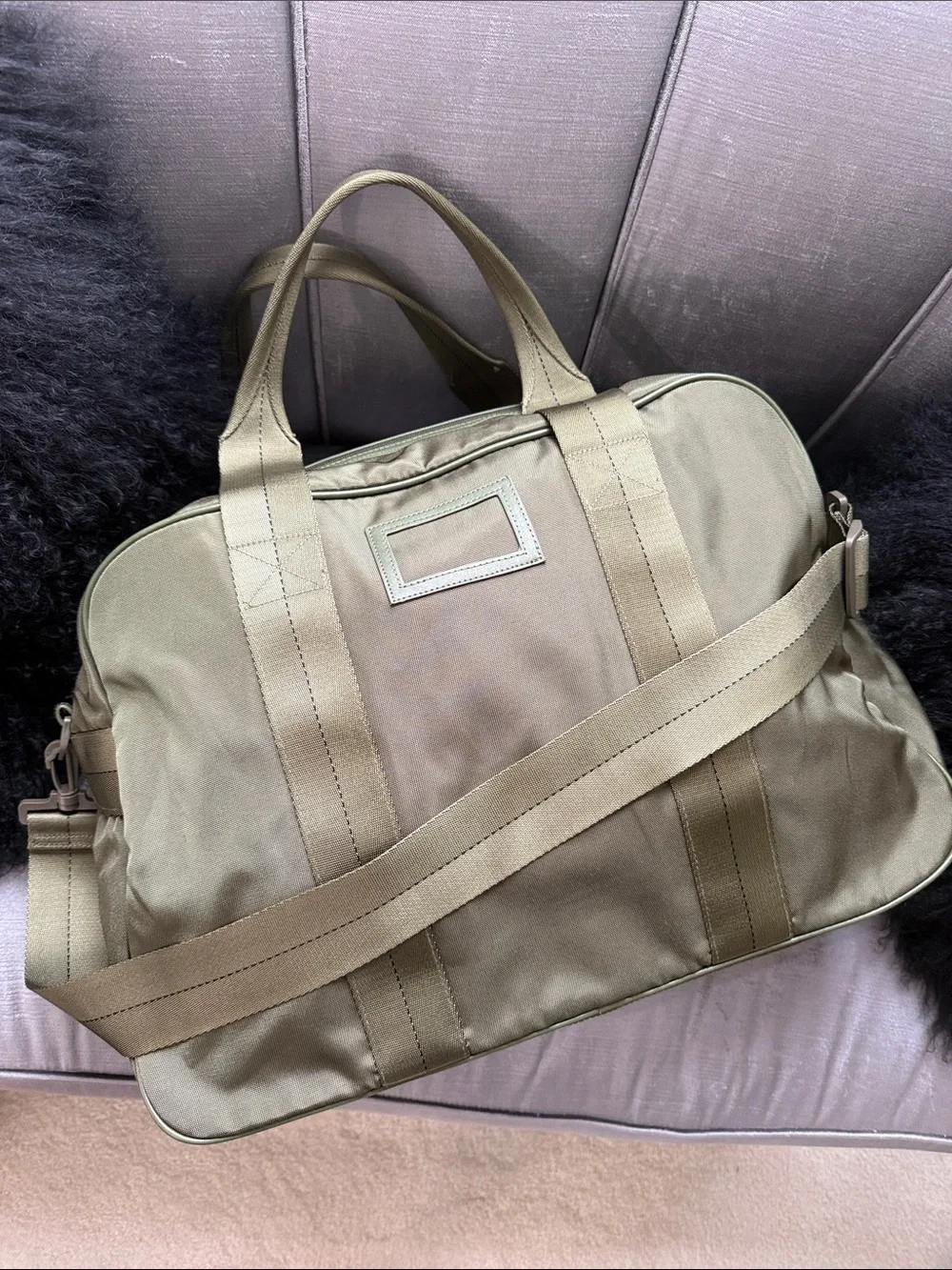 G STAR RAW Men's Olive Green Travel Duffel Bag